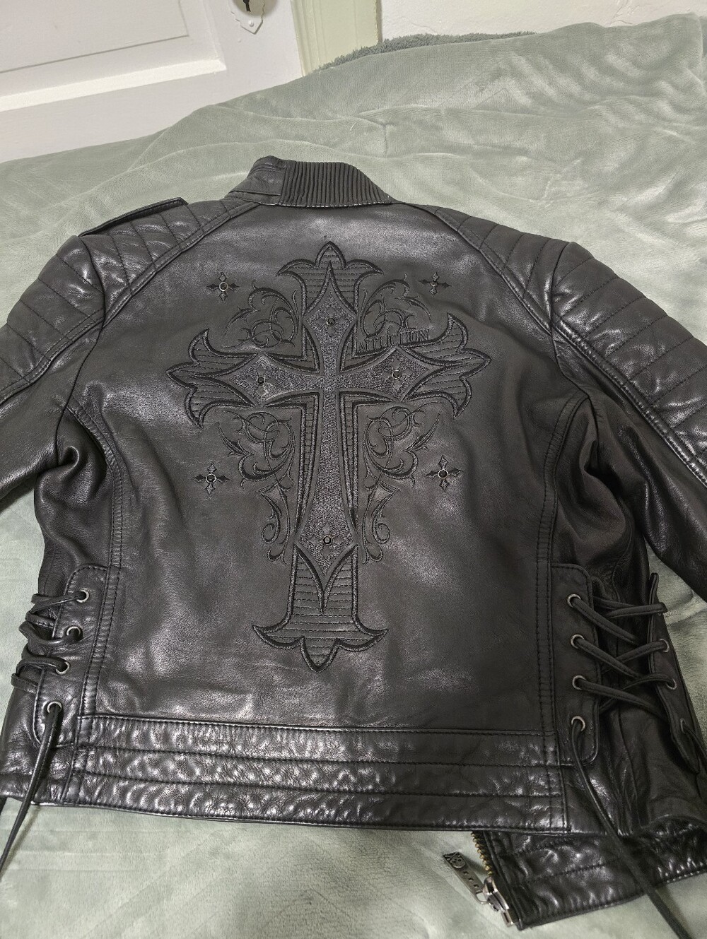 RARE - Women's Affliction Genuine Leather Jacket Black Premium Limited Edition